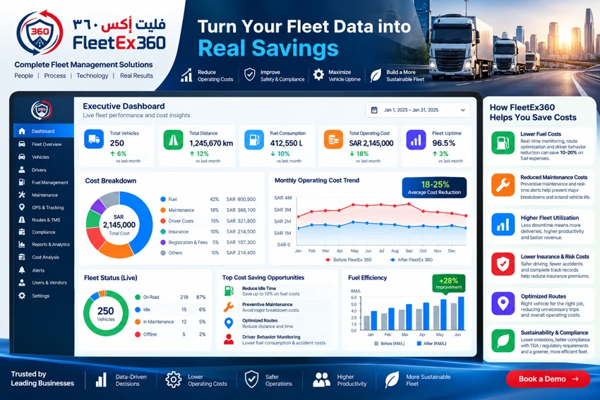 Executive overview & savings illustrative dashboard